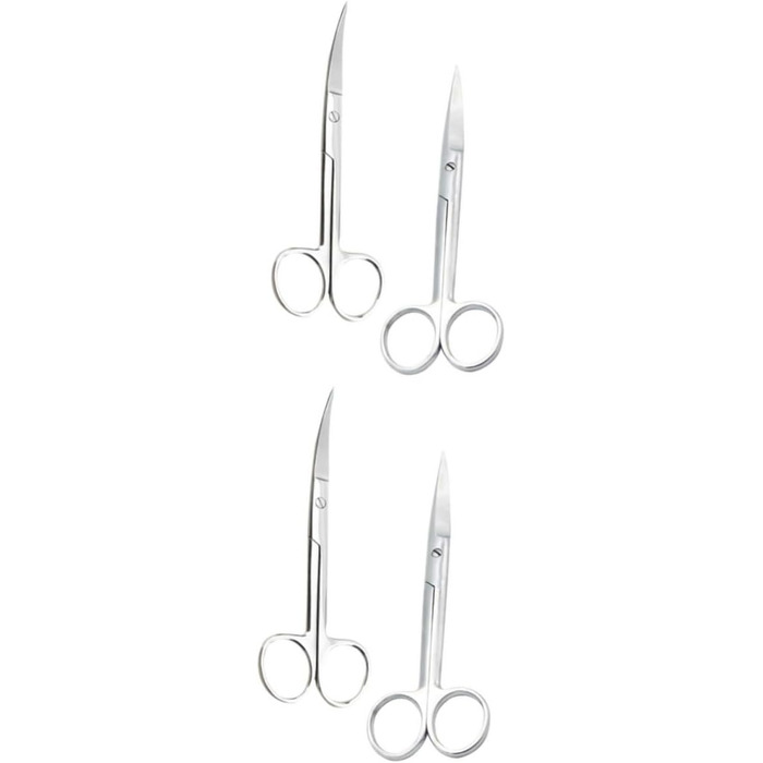 Професійні ножиці для грумінгу тварин VICASKY (2 шт.) з нержавіючої сталі, прямі та вигнуті кінчики, для салонів та дому