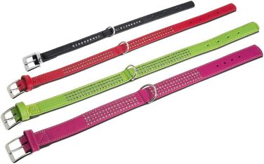 Нашийник Karlie Vintage Strass для собак, три ряди страз, мандариновий, 50 см × 30 мм
