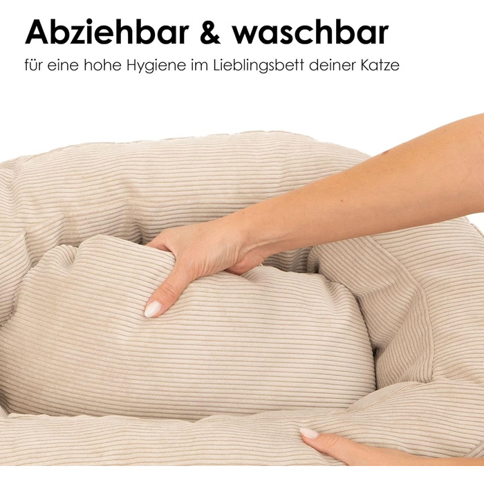 LucyBalu® Квіткове ліжко для котів - м'яке, зручне, миється | Ліжко-гніздо для котів | Сонячне ліжко для котів | Ліжко для котів з корду