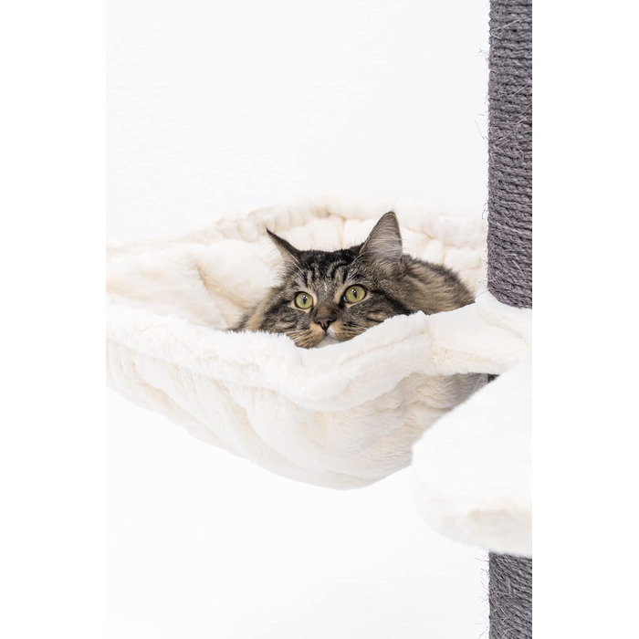 Дряпак для великих котів Petrebels Maine Coon 117 см, преміум-якість, стовпи 20 см, білий