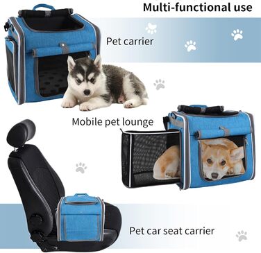 Корзина для собак на велосипед | Дихаючий переноска-рюкзак, регульована сумка для прогулянок, подорожей, кемпінгу, велопоходів, транспортування