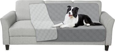 Водонепроникний килимок для собак, килимок для котів, антиковзкий, міцний, для захисту дивану, ліжка, автокрісла, можна прати в пральній машині (сірий, 132 x 208 см)