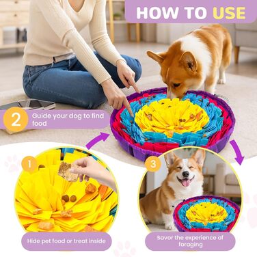 Schnüffelmatte для собак великих порід та силіконова липка поверхня, інтерактивна іграшка-головоломка, щоб зайняти собаку, розвиваюча нюховий килимок для повільного годування. Нюховий килимок (76,2 x 45,7 см) + 1 x липка поверхня (20,3 x 20,3 см) для всіх