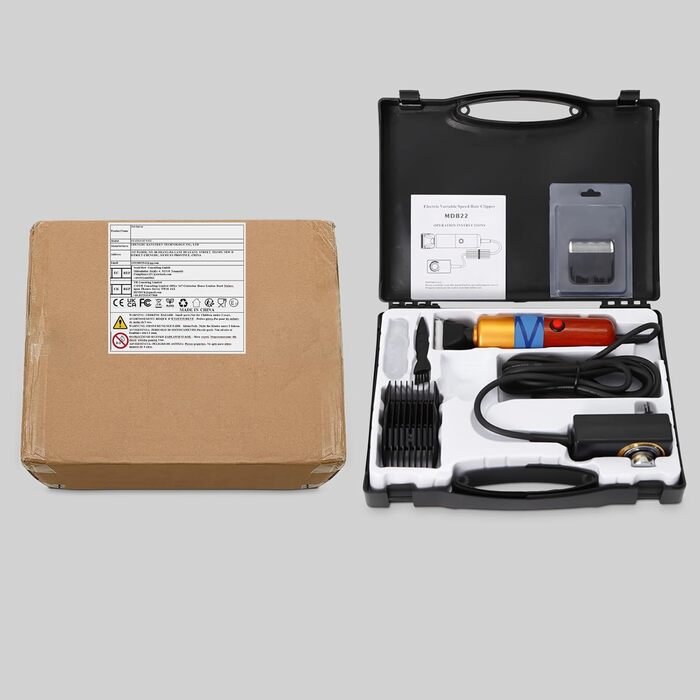 Електрична машинка для стрижки собак та котів, тиха (60 дБ), набори гребінців 3/6/9/12 мм