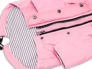 Дощовик для собак Ellie Dog Wear з блискавкою, кишенями та світловідбивачами, знімний капюшон, розмір M, преміум якість
