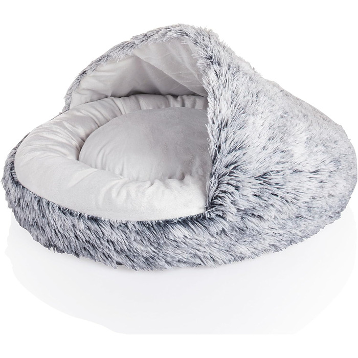 Кігтеточка-лежанка для котів та собак Weltbild - затишна печерка Ø 60 см з плюшу, як лежанка для котів або собак, печерка, що можна прати