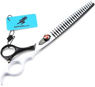 Професійна витончувальна та доглядова ножиці для собак та котів, 8.0 дюймів, з зубчастими лезами