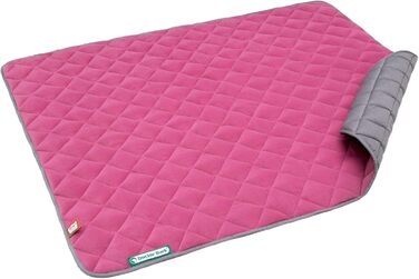 Лежанка для собак Doctor Bark з флісу, двостороння - м'яка та міцна, для великих собак, можна прати до 95°C (рожевий/світло-сірий, XL - 120x100 см)