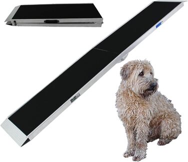 Рампа для собак TRUTZHOLM, розкладна, 183 см, вантажопідйомність 180 кг, алюміній, сірий/чорний, з сумкою