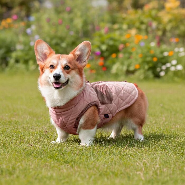 Теплий зимовий одяг для собак FeimaX: вітронепроникна куртка з флісовою підкладкою, D-Ring, для малих та середніх собак, рожевий, 3XL