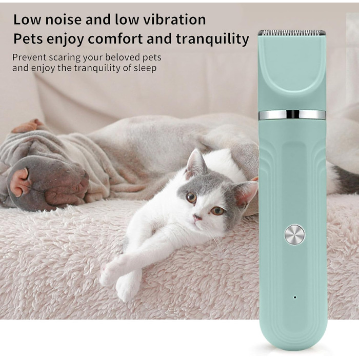 Набір для догляду за собаками 4-в-1: акумуляторна регульована шерсть для цуценят вдома (білий, зелений)