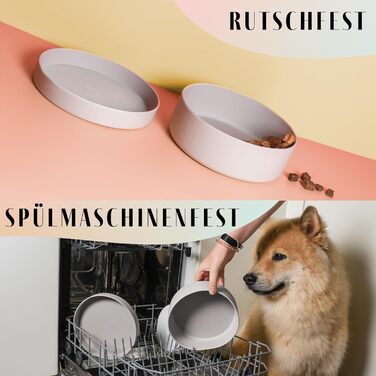 Миска для собак Ne&no® Silikon Fress 1200 мл, силікон, сірий камінь, з кришкою, антиковзаюча