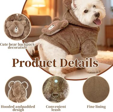 Теплий вітронепроникний пуховик для собак, фліс, вага 3,2–4,5 кг, розмір S, довжина спини 27,9–33 см