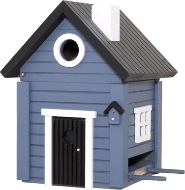 Будиночок для птахів Wildlife Garden WG118 Multiholk Blaues Haus – дерев'яна комбінована годівниця та гніздівля