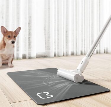 Водонепроникний килимок для годівлі котів GIBZ, 45x60 см, сірий