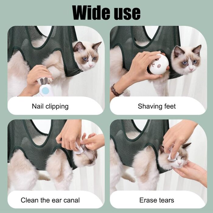 Набір для догляду за собакою DONGKER 10-в-1: гамак, щітка, триммер та пилка для нігтів. Зелений