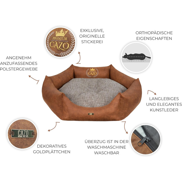CAZO Преміум лежанка для собак та котів, діаметр 70 см, розмір M, LPMG0204/A