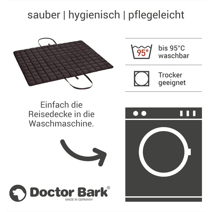 Сумка для подорожей з собакою Doctor Bark: зручна сумка-коврик для власника та улюбленця, підходить для алергіків, прання до 95°C, розміри: X-Large, колір: коричневий