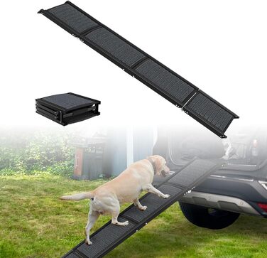Рампа для собак Klappbare Hunderampe, алюміній, 157x43 см, до 110 кг, з антиковзким покриттям