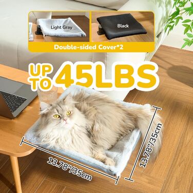 Підвісне ліжко для котів CATISM 360° - зручне котяче ліжко-гамак, сіре, 36x38 см, до 20 кг