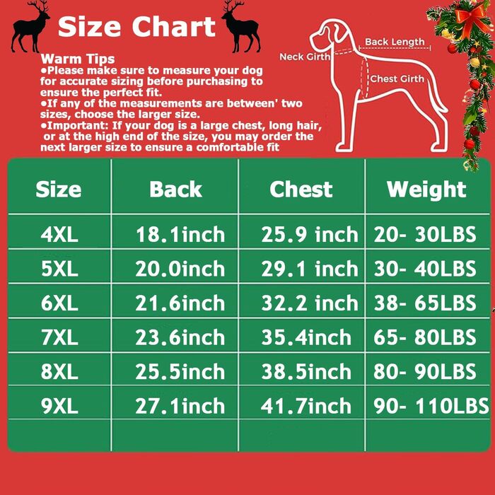 Сукня для собак FLAdorepet білого кольору для великих та екстра-великих собак, дівчаток, на Різдво, у відпустку, на весілля, костюм, одяг, теплий зимовий одяг, жилет, одяг для собак, подарунок (4XL (Обхват грудей 66 см | 9-14 кг), Білий/Оксамитовий сад)