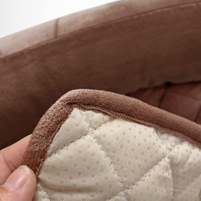 М'яке ліжко-софа для собак та котів з велюру, 75x120 см, колір кавовий