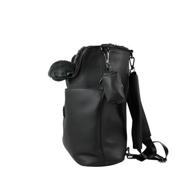 Рюкзак для собак Myxa, переноска для маленьких собак, чорний, з дихаючим дахом та блискавкою, багатофункціональний