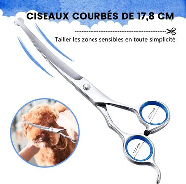 Набір для грумінгу собак: професійна шерстьрізка з нержавіючої сталі 4CR, гребінець, для догляду за шерстю