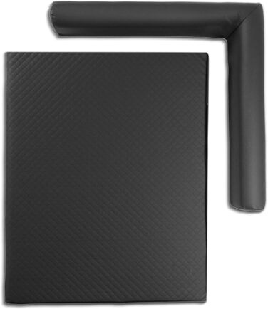 Крісло-ліжко для собак Mayaadi-Home Eck, чорне, 90x120x10 см, з штучної шкіри, м'яке, для дому