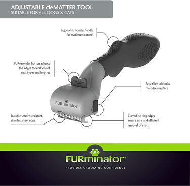 FURminator регульований інструмент для видалення ковтунів для тварин