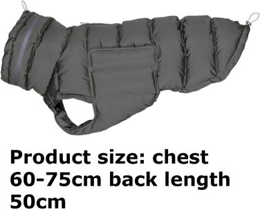 Водонепроникна зимова куртка для собак, тепла куртка від снігу, одяг для тварин, теплий одяг для великих собак, сірий колір