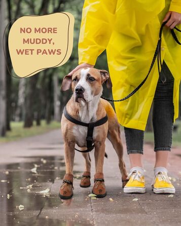 Водонепроникні черевики для собак Pawcasins – захисне взуття для малих, середніх і великих порід, 4 шт. Захист лап від спеки, снігу, дощу, прогулянок та походів