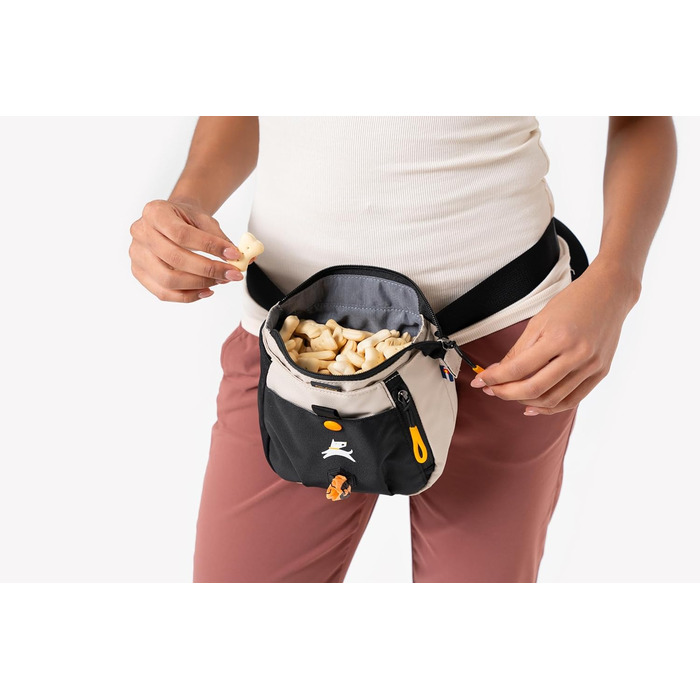 ОлліДог Backcountry Tagestasche - сумка для ласощів та відходів для собак, з кліпсою на пояс, Raven S'25