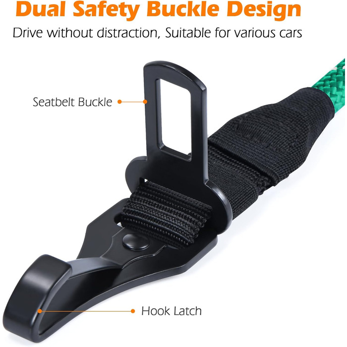 Автомобільний нашийник-пояс для собак PetBonus, надійний кріплення, для малих, середніх та великих собак, блакитний