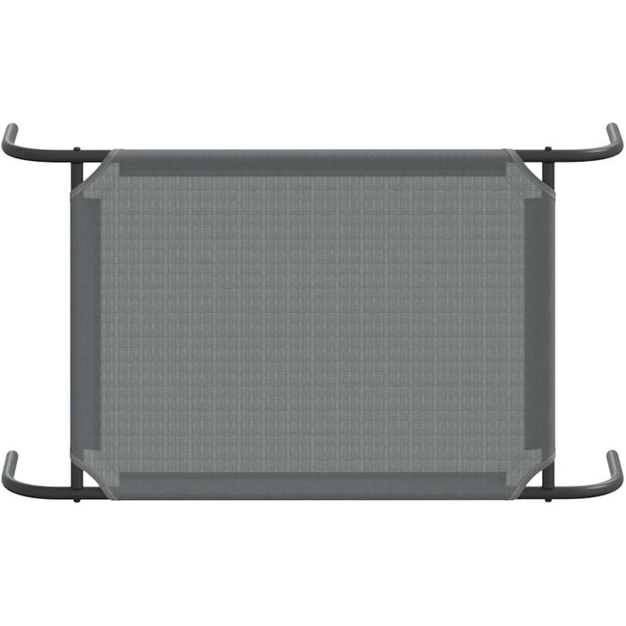 Підвищене ліжко для собак VidaXL 110x65x20 см, Textilene та сталь. Ліжко, диван, лежанка для собак, лежанка для домашніх тварин, місце для сну собак, Outdoor ліжко для собак (90 x 50 см, сірий)