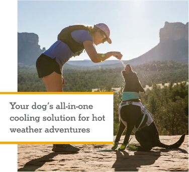 Охолоджувальний жилет-шлея для собак RUFFWEAR Swamp Cooler, легкий, регульований, з ручкою, 2 отвори для повідця, для спеки, фіолетовий, розмір S (56-69 см)