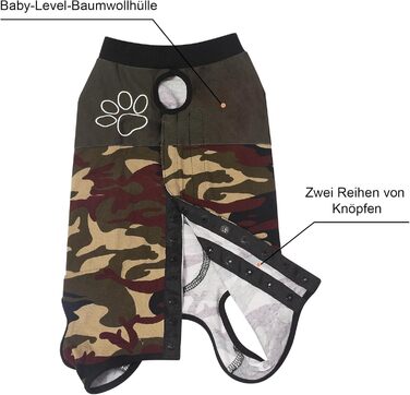 Корсет для собак після операції, регульований, для собак після кастрації/стерилізації, дихаючий, запобігає облизуванню, м'який, XL (зелений, середній)