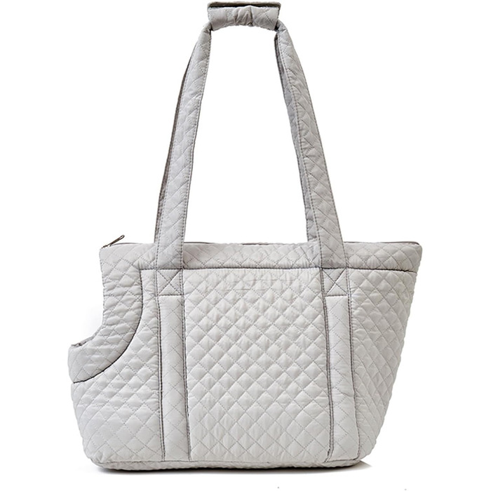 Сумка-переноска для собак та котів, бавовняна, сірого кольору, для маленьких собак, кошенят, зимова, з кишенею