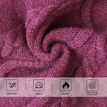 Світер для собак Queenore: теплий, стильний, з в'язаним візерунком для дрібних порід (такса, французький бульдог, чихуахуа, коргі, коти). Розмір S, колір слива.