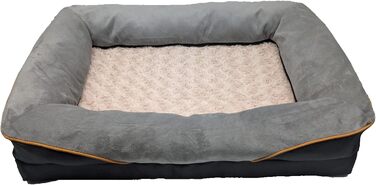 Розкішне ортопедичне ліжко для собак з віскоеластичною матрацом, велике, середні породи, знімний чохол