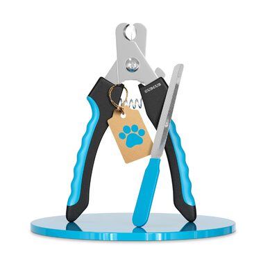 Набір для догляду за собаками: щітка та інструмент для стрижки нігтів. Безпечний набір для грумінгу собак, котів, кроликів та морських свинок. Чорний колір