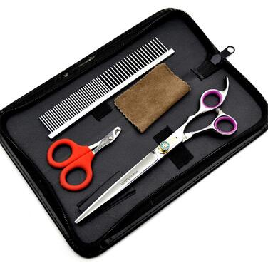 Професійні ножиці для грумінгу тварин JP 440C з нержавіючої сталі, регульовані, з антиковзким покриттям, 8 дюймів