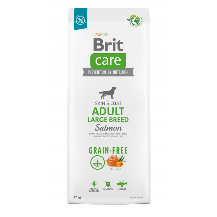 Корм для собак Brit Care Grain-Free Adult Large з лососем, 12 кг