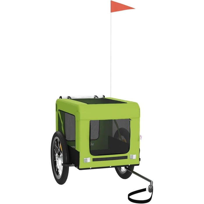 Причіп для велосипеда для собак та котів, зелений та чорний, Oxford-Gewebe та залізо