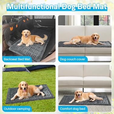 Автомобільний чохол на сидіння для собак, лежанка для авто, сумісний з подовжувачами сидінь, захист сидіння, неслизький, м'який, довговічний, для авто, вантажівок та SUV (Чорний та Білий, 59,9 x 129,5, Чорний та Білий, Темно-сірий, 24,8 x 54)