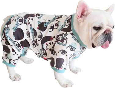 Піжама для собак YRRYGMN, тепла та м'яка, осінь-зима, комбінезон для мопсів та інших порід, костюм для котів, цуценят, маленьких та середніх собак (світло-коричневий, XL: довжина спини 35–39 см) (світло-зелений, S: довжина спини 29-32 см)