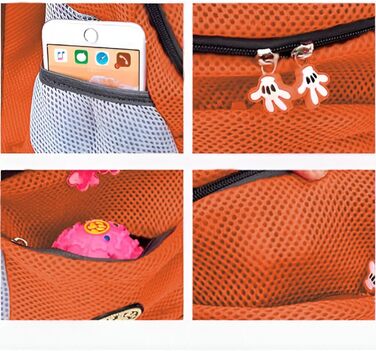 Рюкзак-переноска для собак та котів, до 10 кг, дихаючий, для подорожей та активного відпочинку (Оранжевий)