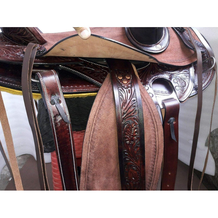 Вестерн сідло з натуральної шкіри для коней Equestrian Universe