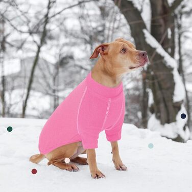 Теплий пуловер для собак IECOii з флісу, рожевий, 5XL (обхват грудей 93 см)