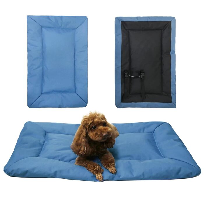 Водонепроникна підстилка для собак, ортопедичний килимок для собак, для дому та на вулицю, великі та середні породи (блакитний)